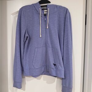 PINK Lightweight Purple Zip-Up Hoodie (small)